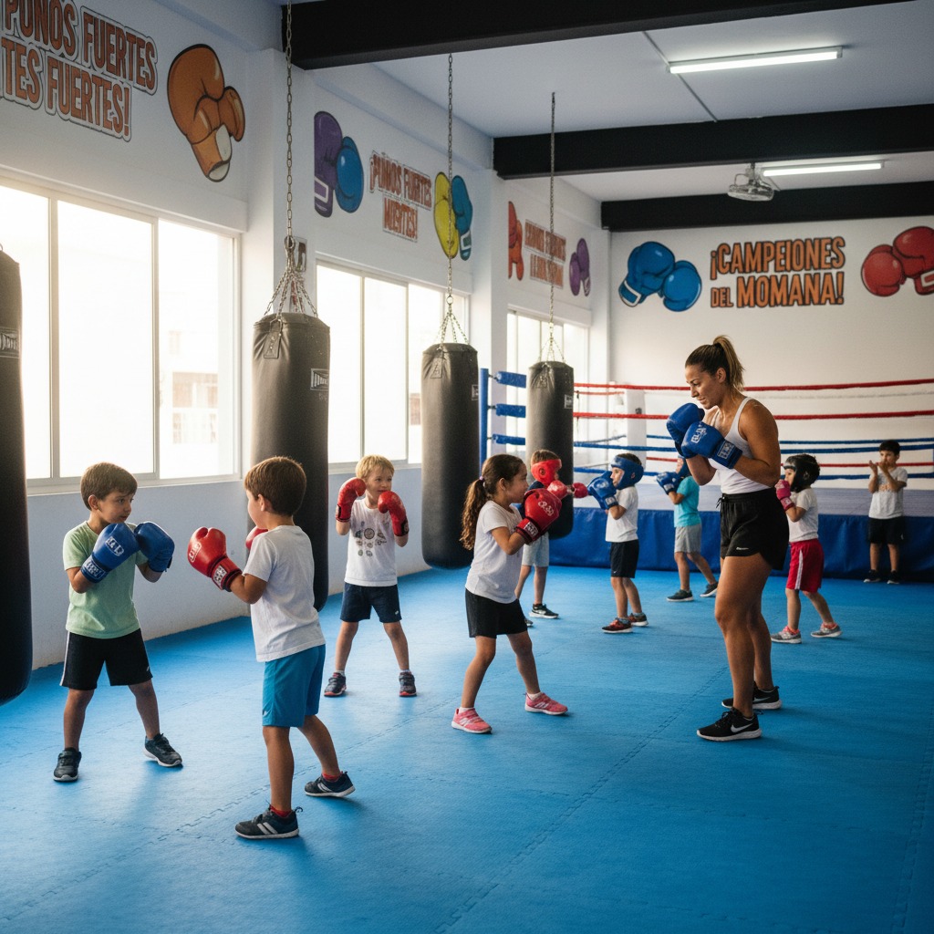 clase de boxeo para niños